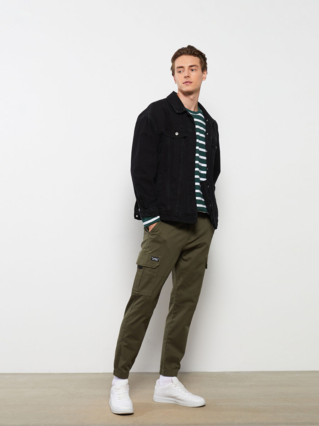 XSIDE Standard Fit Twill Men's Cargo Trousers -W2BM44Z8-RFK