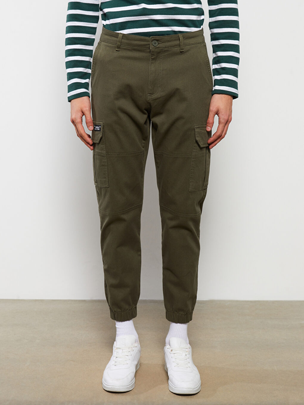 XSIDE Standard Fit Twill Men's Cargo Trousers -W2BM44Z8-RFK