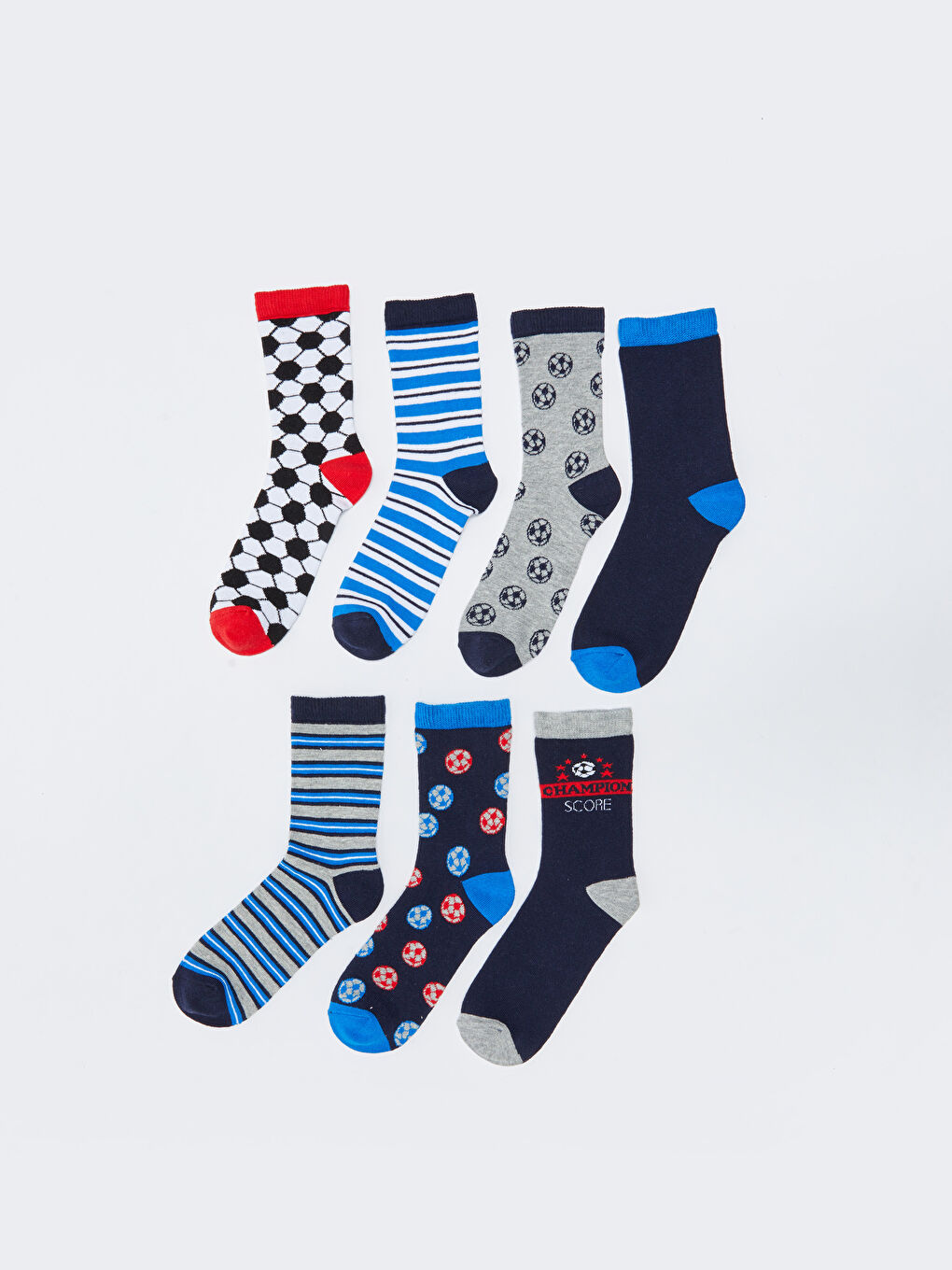 Patterned Boys' Ankle Socks 7 Pack-1