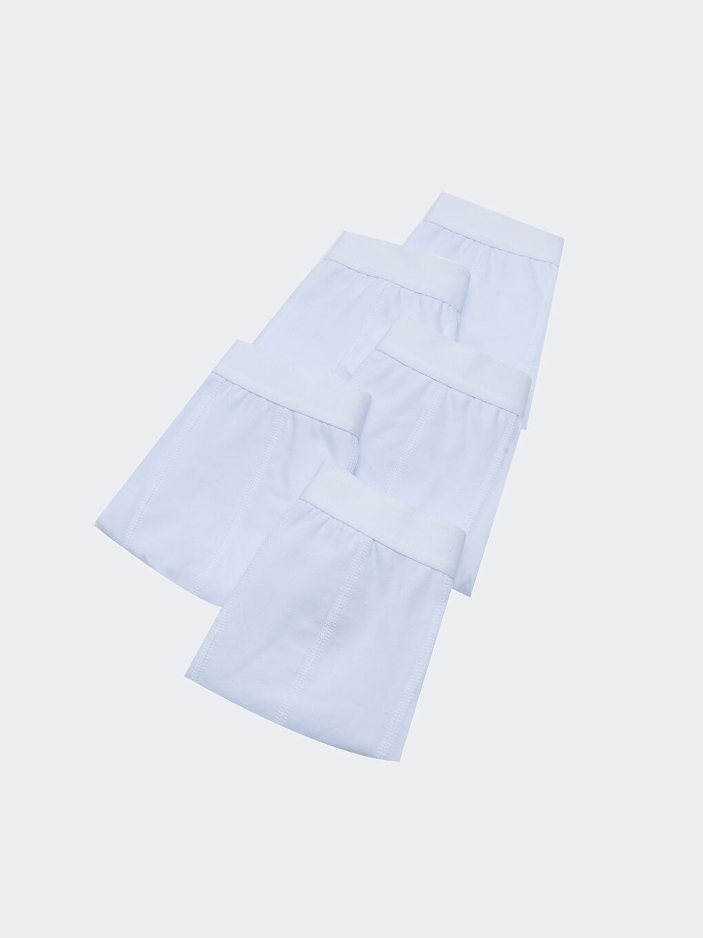 Beyaz Standart Kalıp Pamuklu Esnek Erkek Boxer 5'li-1