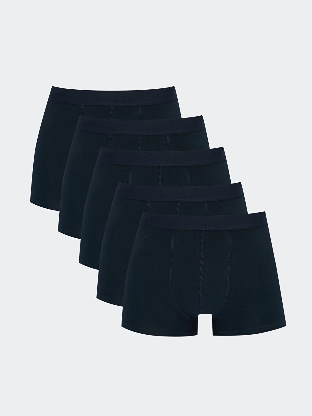 سراويل بوكسر قطن مطاطي عادي للرجال - عبوة من ٥ قطع