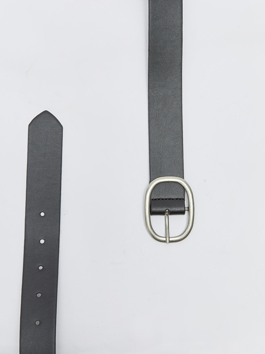 Siyah Deri Görünümlü Kadın Kemer-2