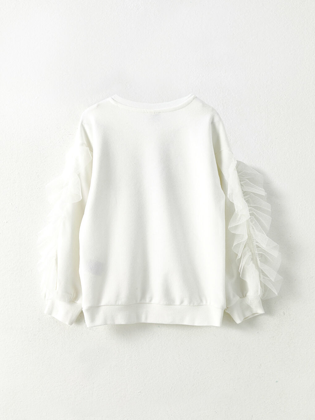 Crew Neck Printed Long Sleeve Girls' Sweatshirt-1