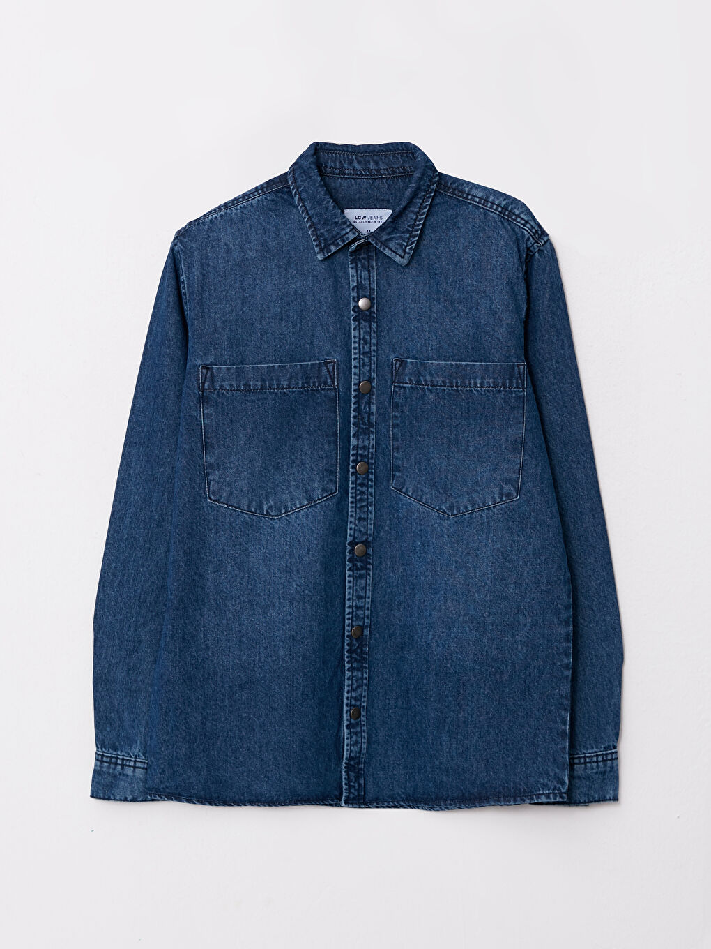 İndigo Standart Kalıp Erkek Jean Ceket-5