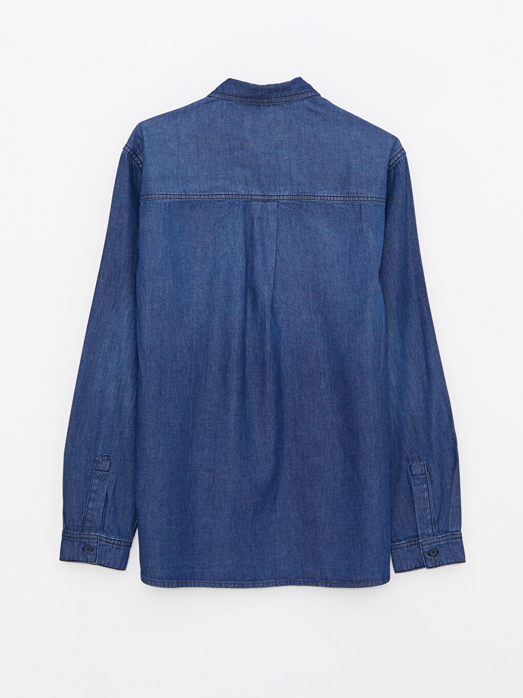 Regular Fit Long Sleeve Men's Denim Shirt-6