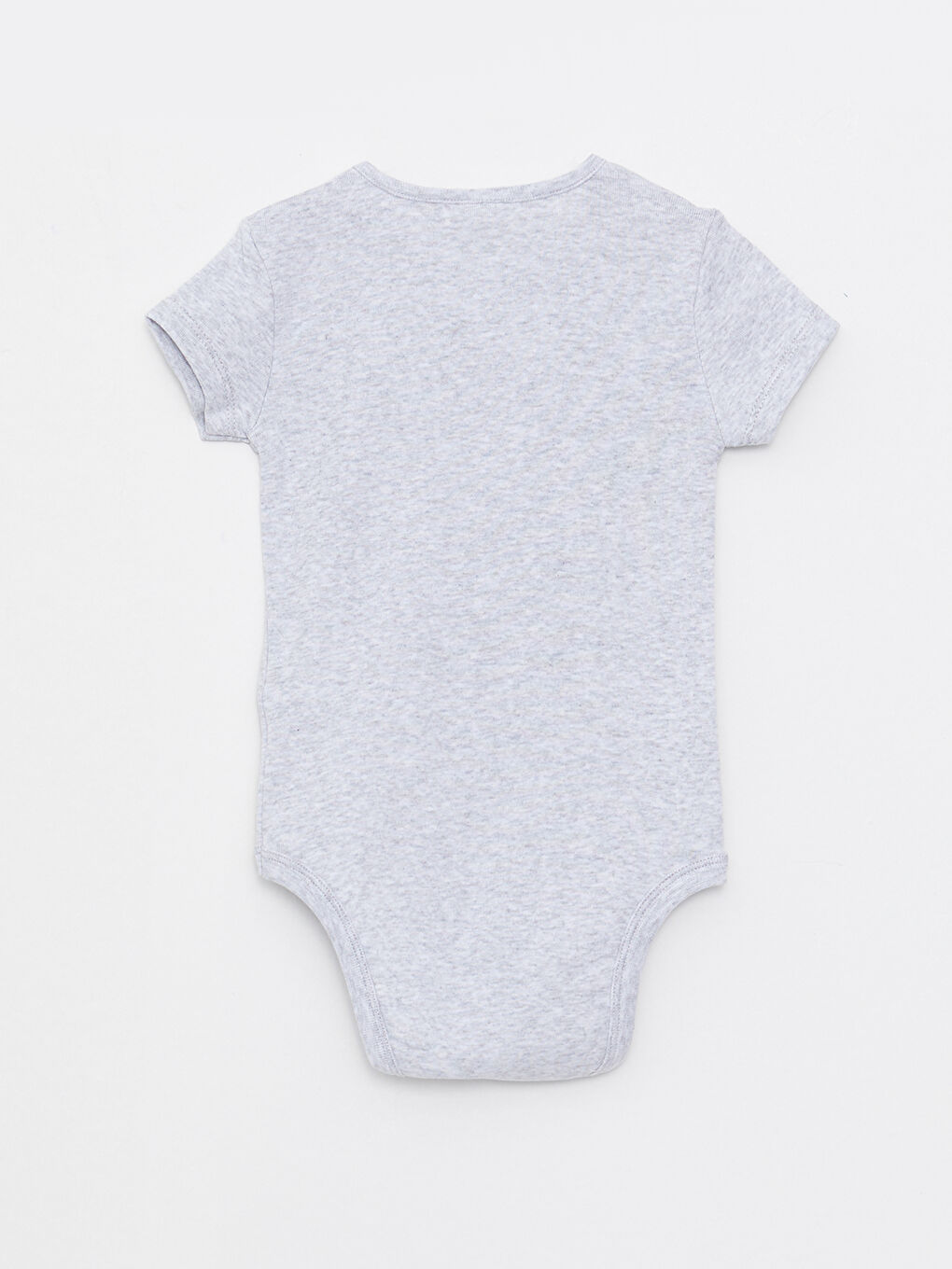 بدلة جسم بناتي بياقة دائرية وكم قصير مطبوع مع كباسين في منطقة الحفاض-1