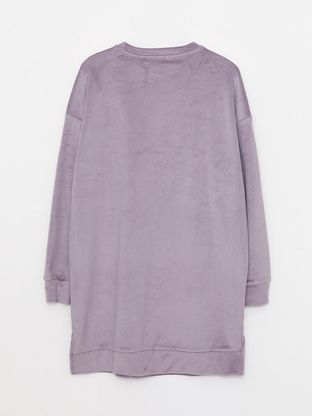 Lila Bisiklet Yaka Oversize Kadın Sweatshirt-9