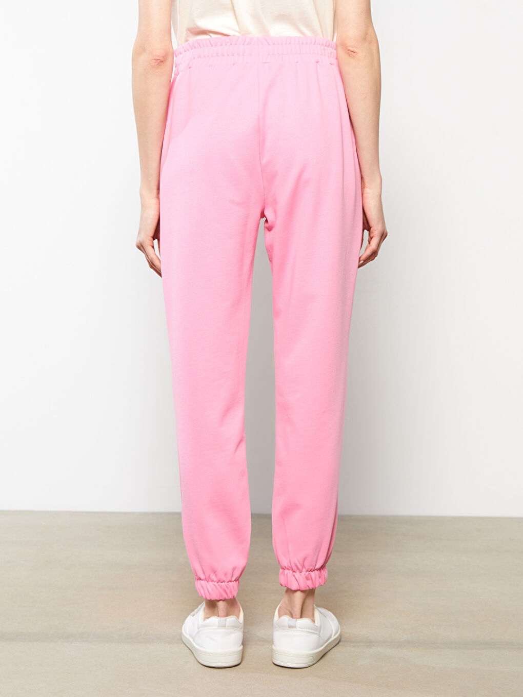 بنطلون رياضي سادة بخصر مرن للسيدات-4