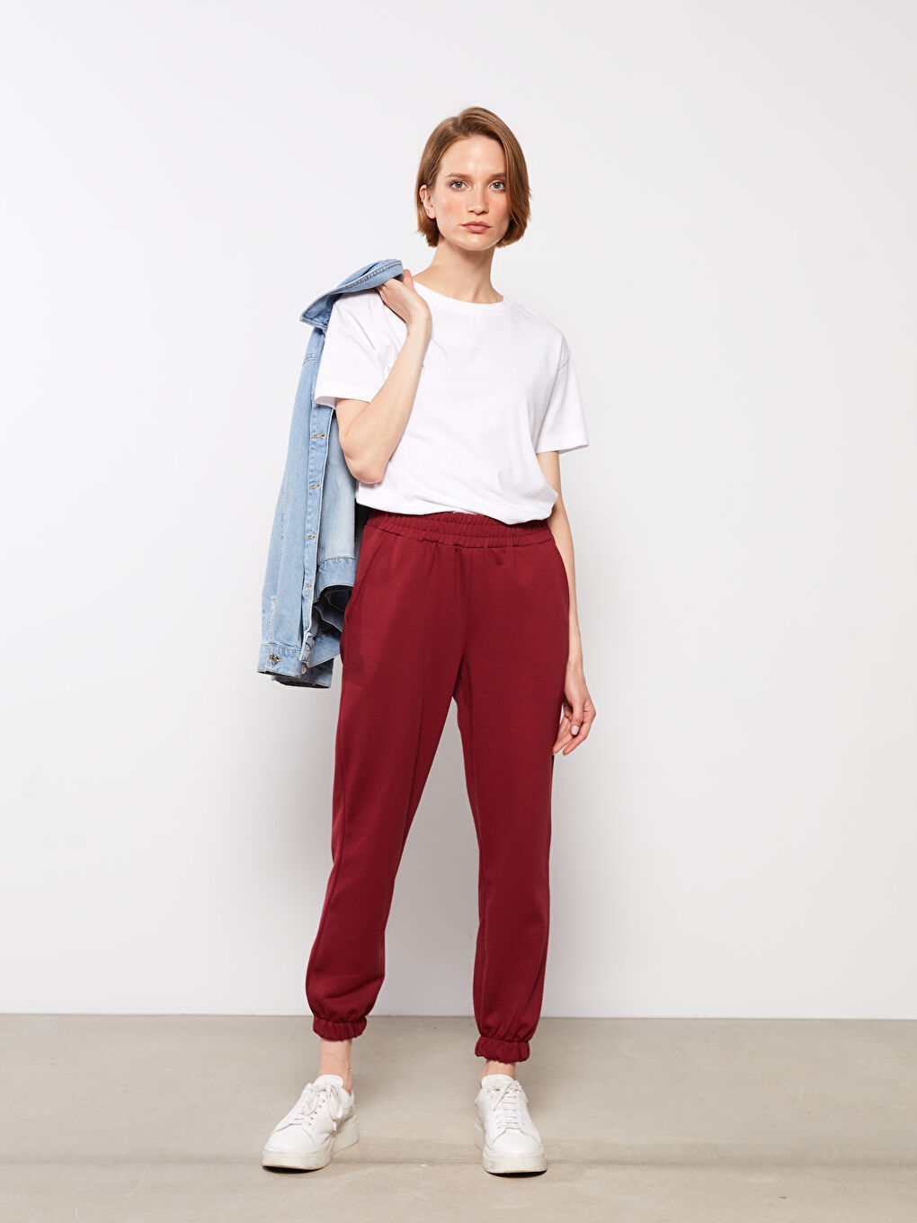 LCW ECO Damen Jogginghose mit elastischem Bund und schlichtem Design -W2BN82Z8-RP0