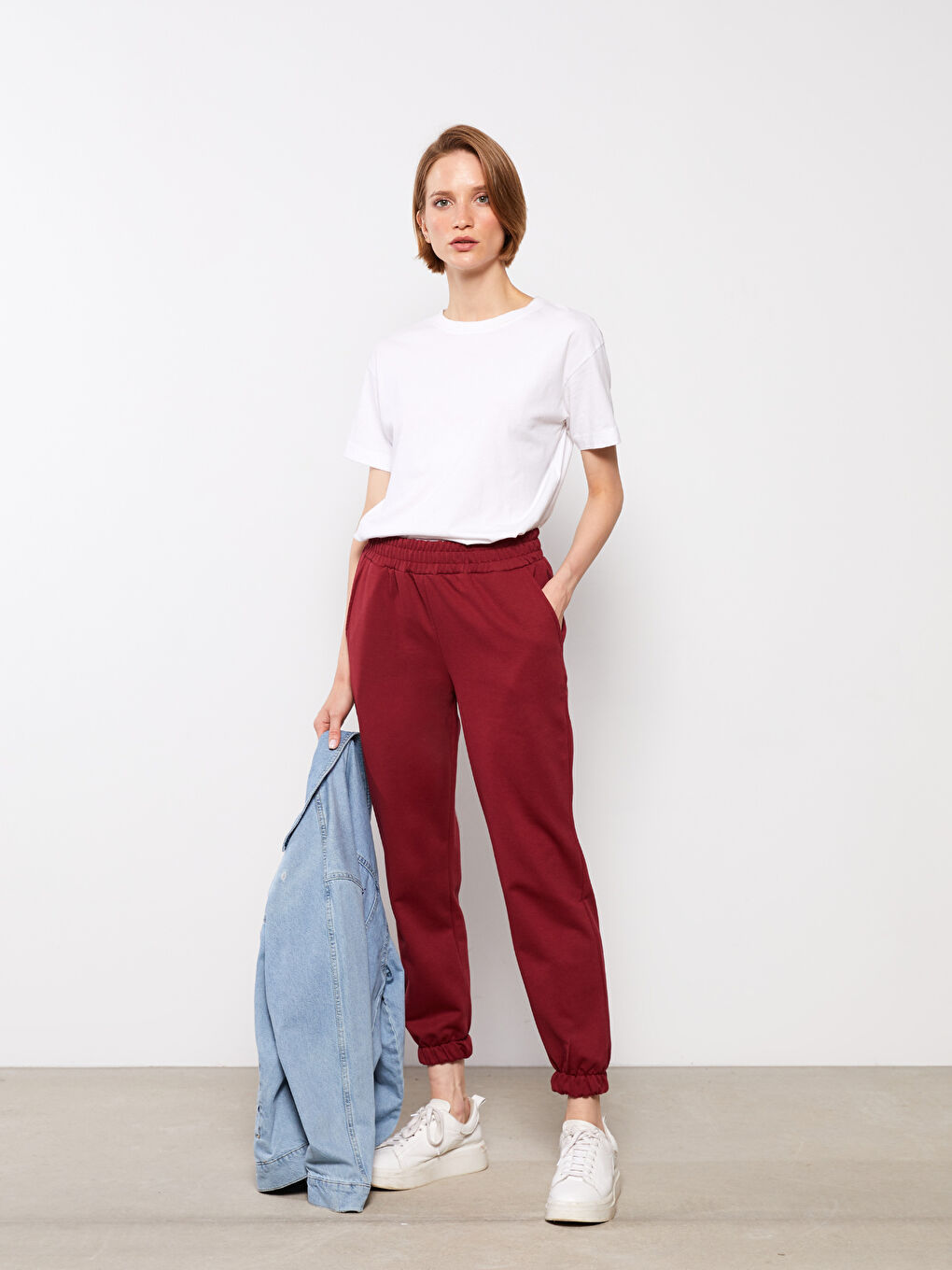 LCW ECO Damen Jogginghose mit elastischem Bund und schlichtem Design -W2BN82Z8-RP0