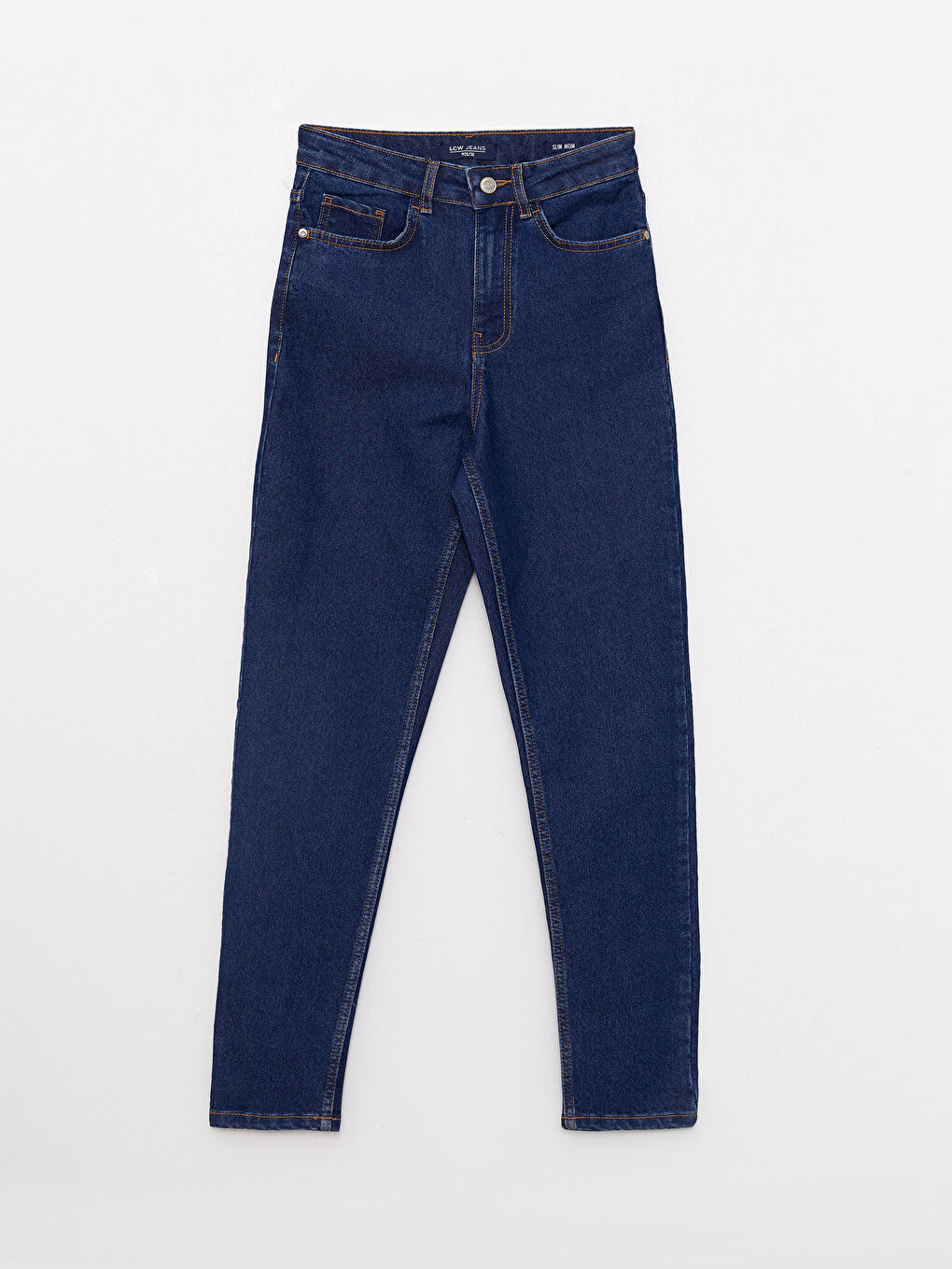 High Waisted Mom Fit Regular Pocket Detailed Women's Rodeo Denim Trousers-6