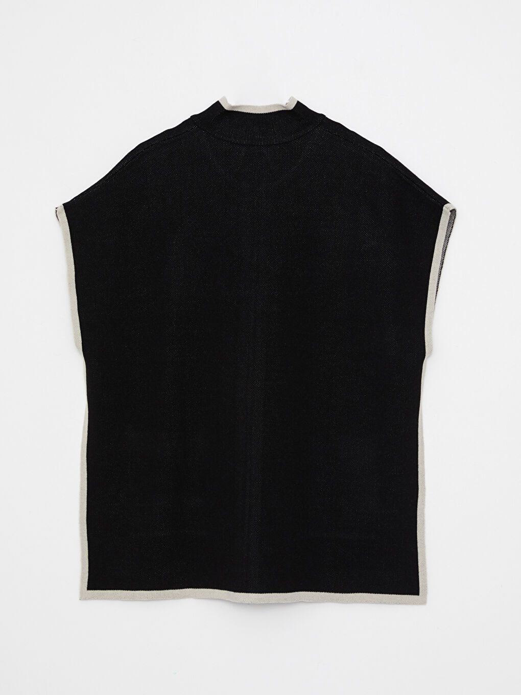 Пончо с яка тип фуния, редовен трико за жени-6