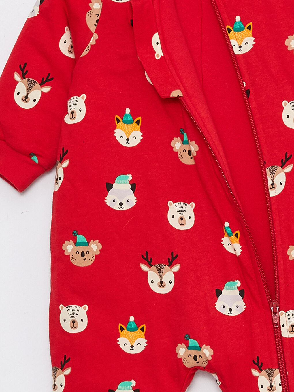 Kırmızı 2.5 Tog Elyaflı Erkek Bebek Uyku Tulumu-2