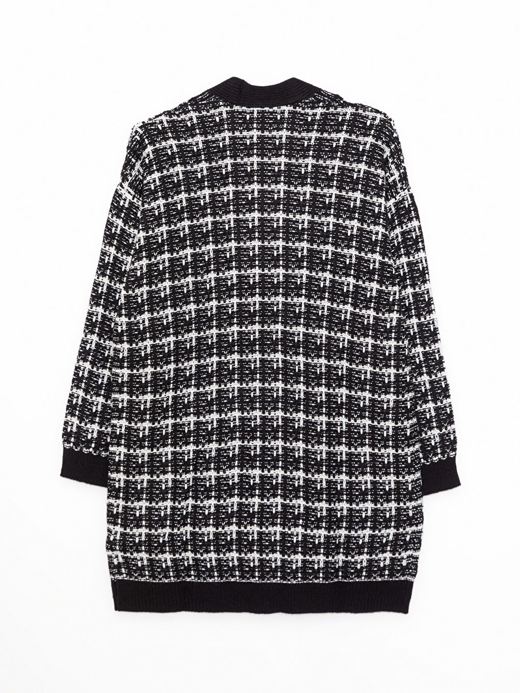 V Neck Patterned Women's Knitwear Cardigan-6