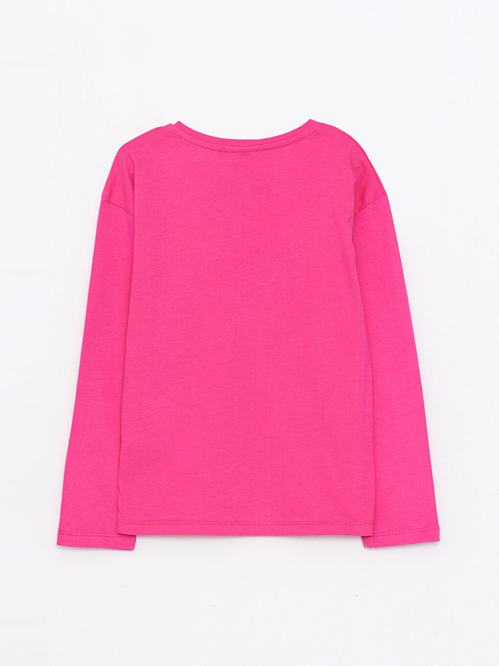 LCW Kids Crew Neck Printed Long Sleeve Cotton Girl T-shirt -W2BO10Z4-GZ6