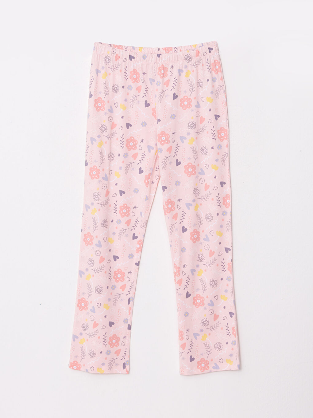 Crew Neck Patterned Long Sleeve Cotton Women's Pajama Set-7