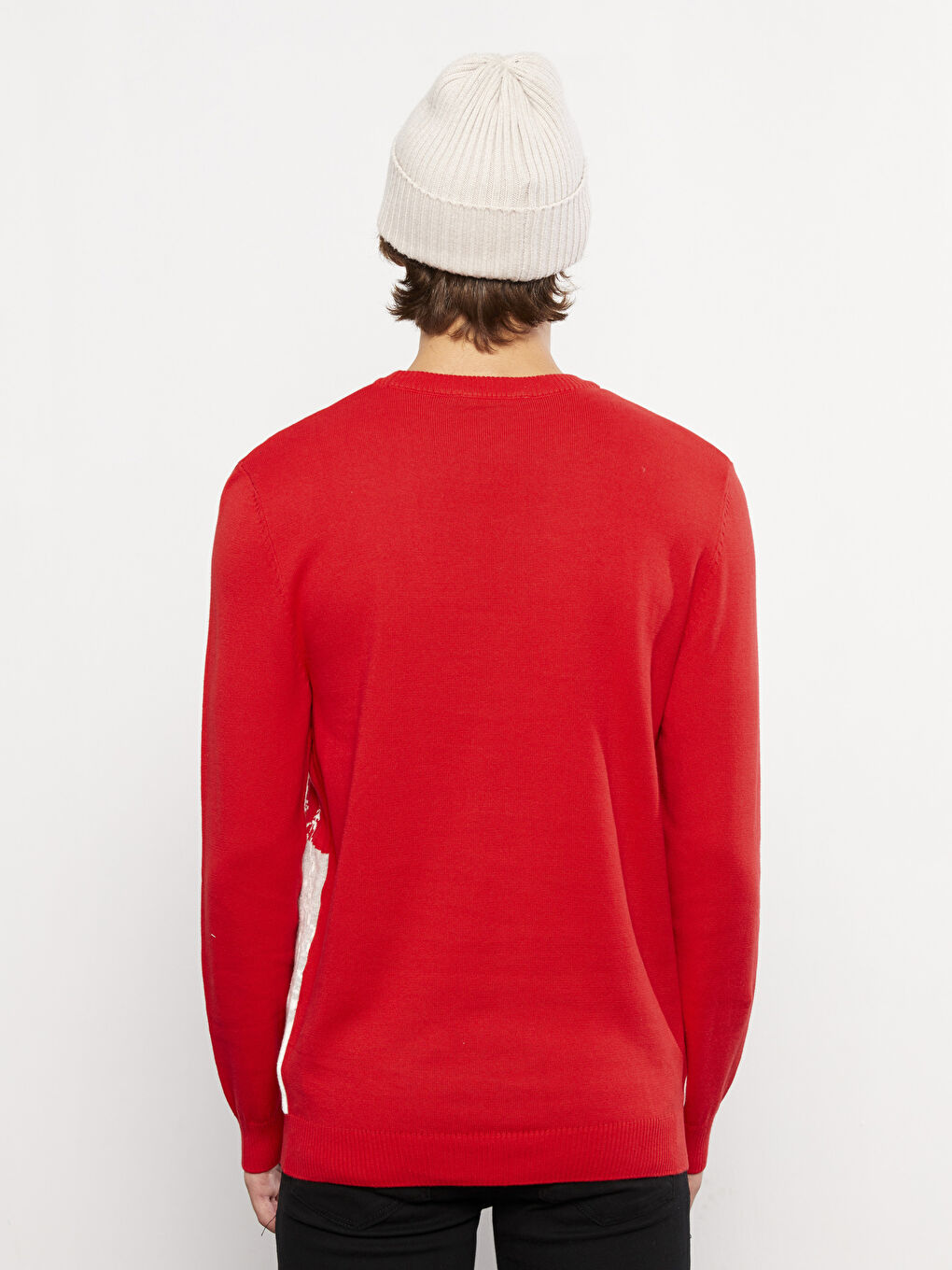 XSIDE Rundhalsausschnitt Langarm Bedruckter Herren Strickpullover -W2BO48Z8-FDU
