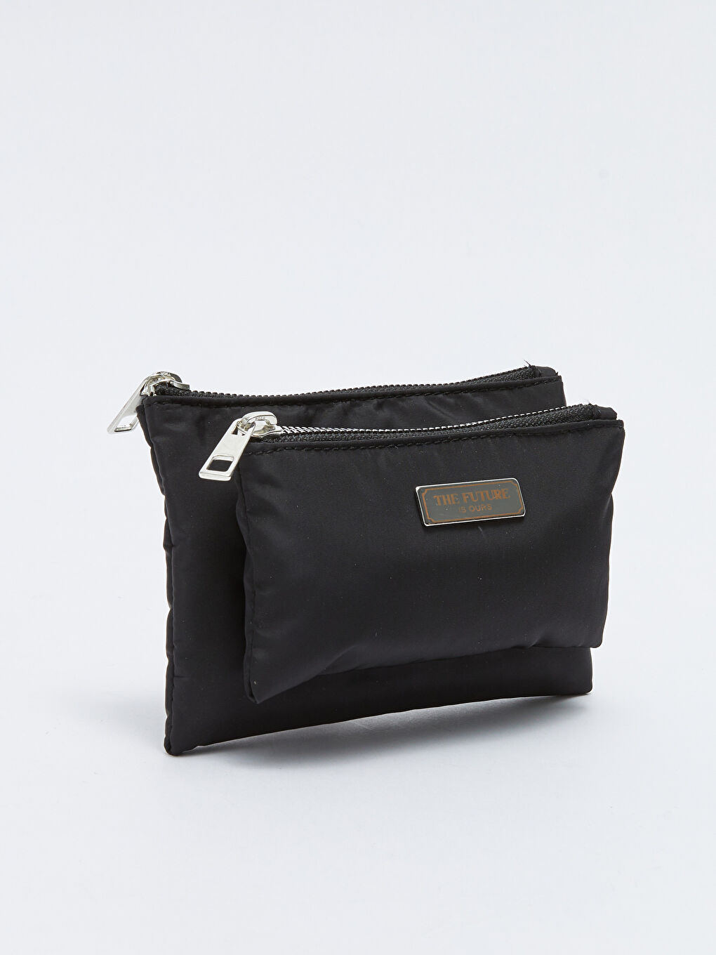 Siyah Paraşüt Kumaş Kadın Cüzdan-1