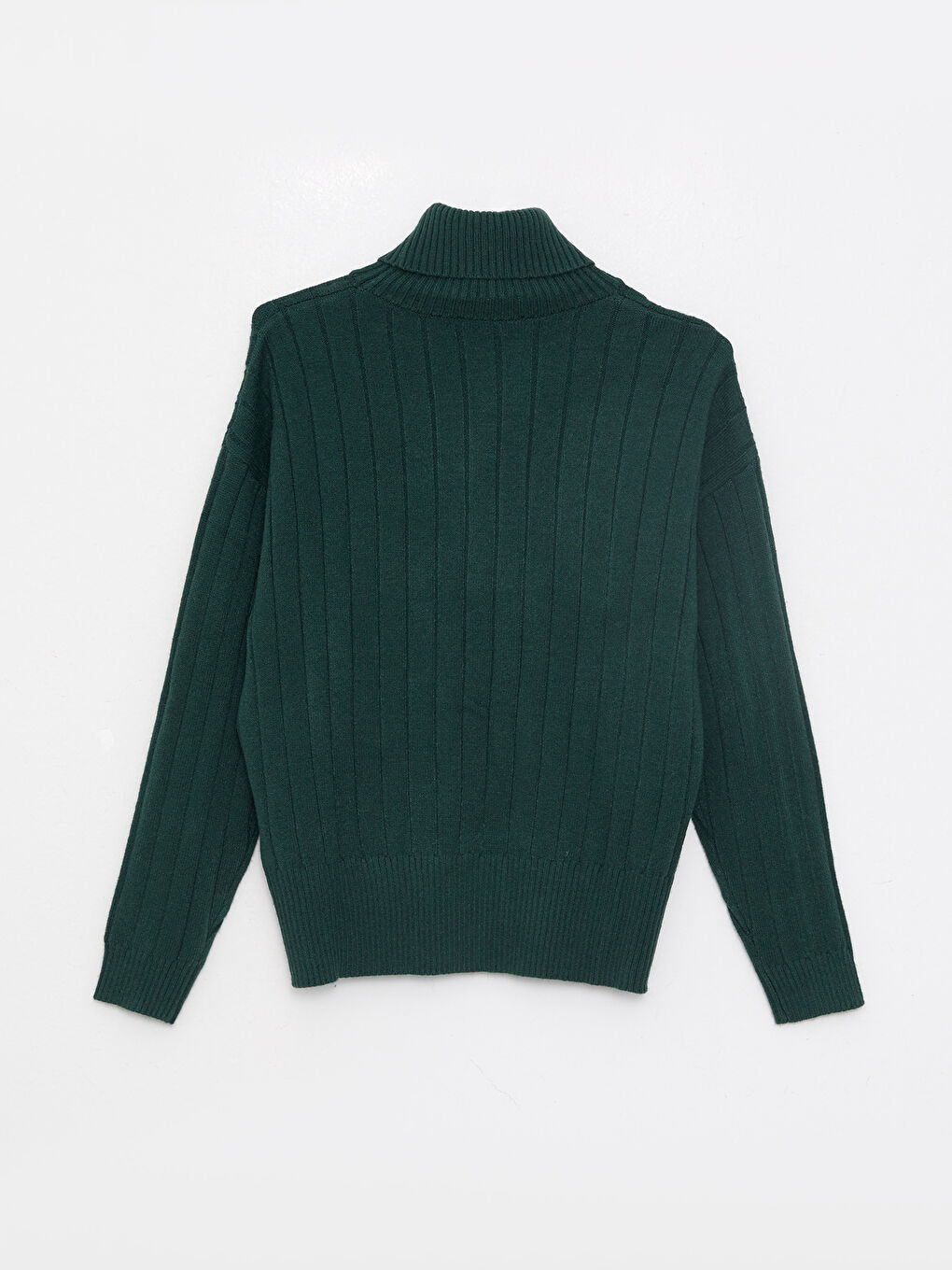 LCW Vision Turtleneck Self Patterned Long Sleeve Women's Tricot Sweater -W2BO64Z8-HHT