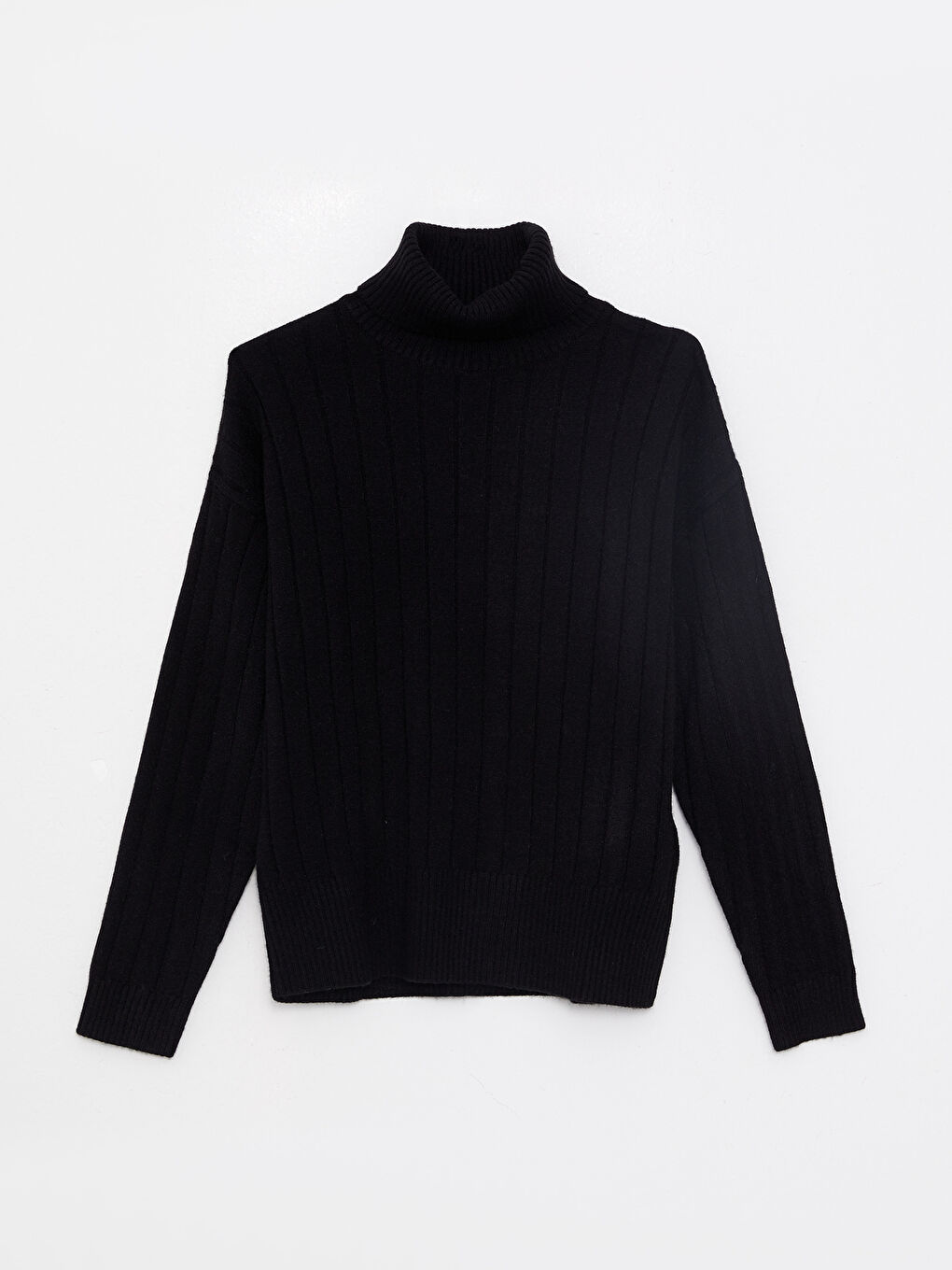 LCW Vision Turtleneck Self Patterned Long Sleeve Women's Tricot Sweater -W2BO64Z8-RQN