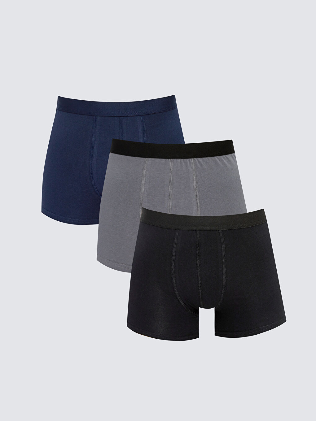 Karışık Standart Kalıp Pamuklu Esnek Erkek Boxer 3'lü