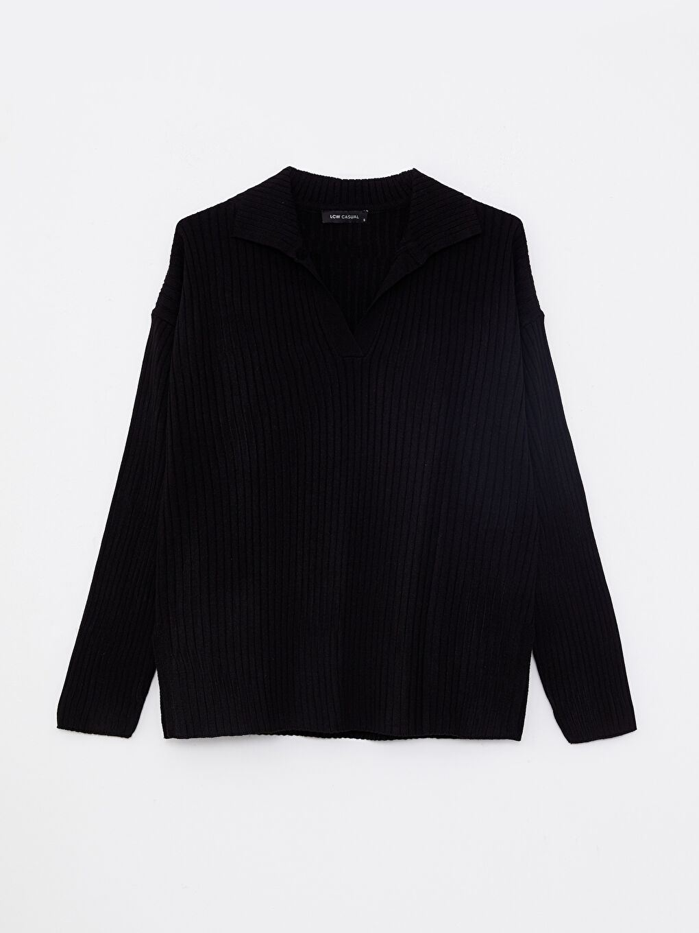 Pulover Tricotat cu Guler Polo pentru Femei-5