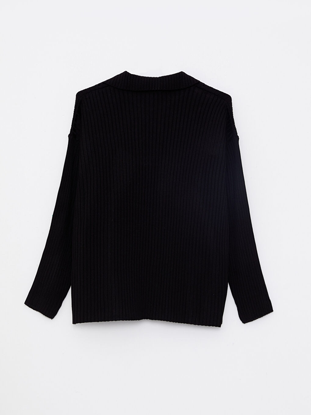 Pulover Tricotat cu Guler Polo pentru Femei-6