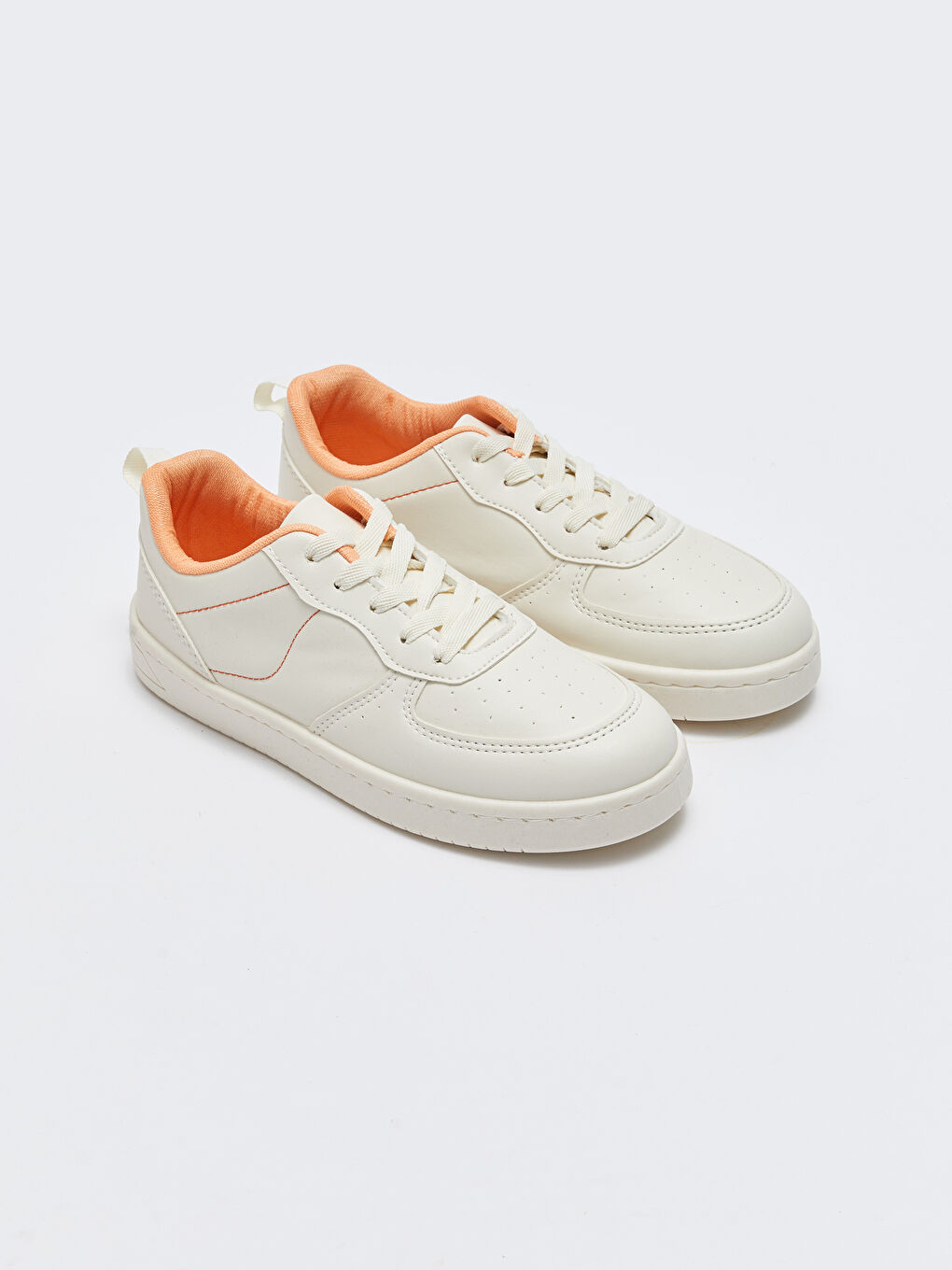 Ekru Bağcıklı Kadın Aktif Spor Ayakkabı