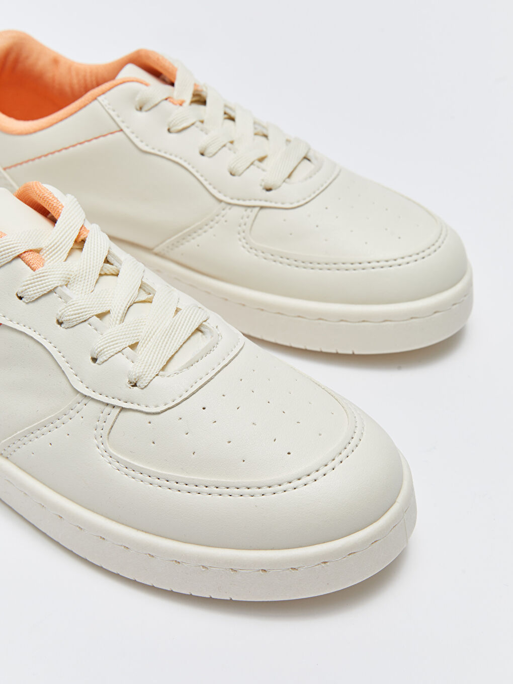 Ekru Bağcıklı Kadın Aktif Spor Ayakkabı-2