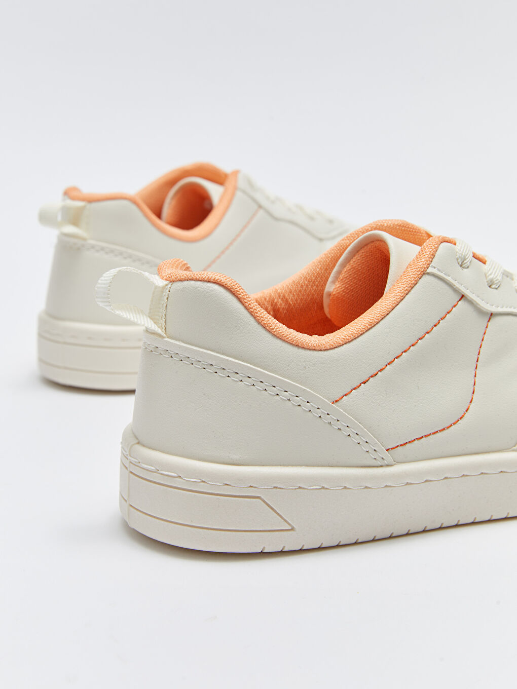 Ekru Bağcıklı Kadın Aktif Spor Ayakkabı-4