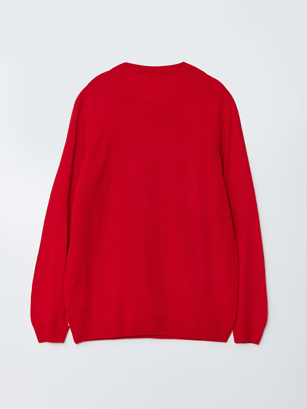 Ekru Bisiklet Yaka Uzun Kollu Yılbaşı Temalı Erkek Triko Kazak-6