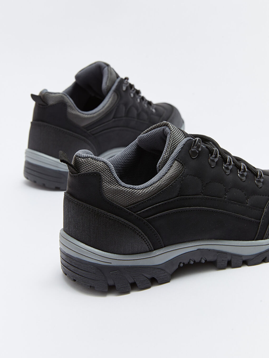 Siyah Bağcıklı Erkek Trekking Ayakkabı-4