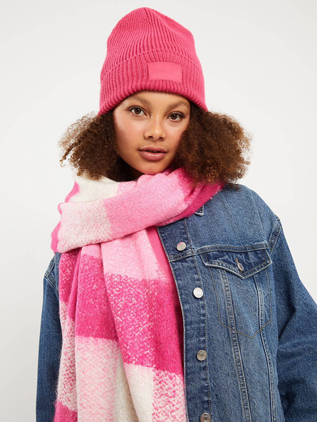 Pink Scarf with logo Acne Studios - SchaferandweinerShops Guam