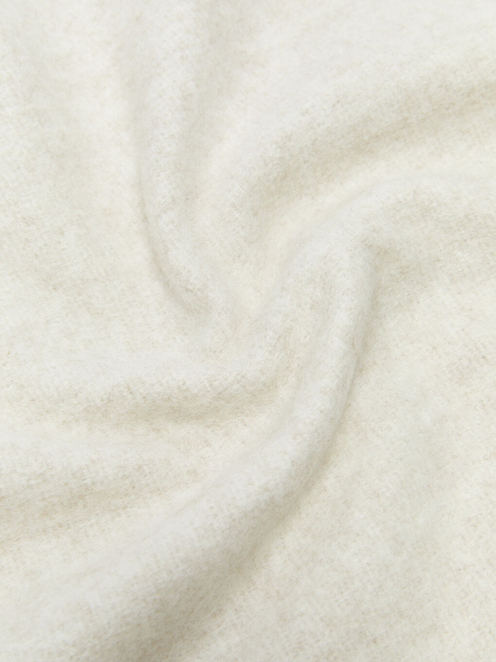 Ekru Düz Saçaklı Kadın Atkı-5