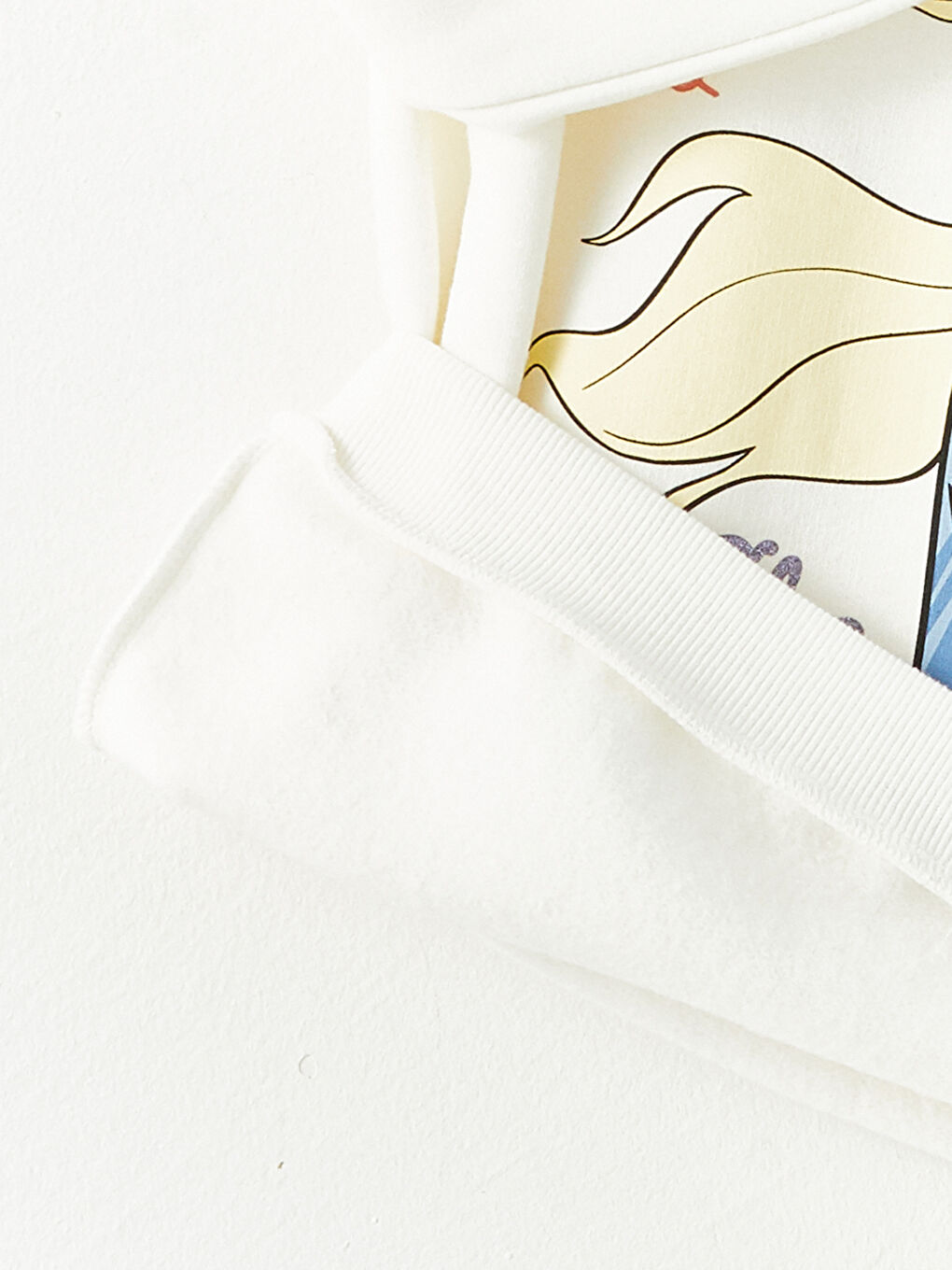 Crew Neck Elsa Printed Long Sleeve Girls' Sweatshirt-2