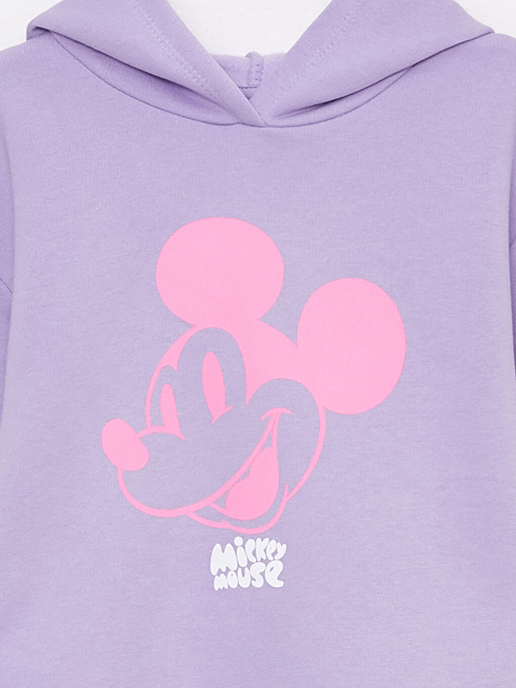 LCW Kids Lila Kapüşonlu Mickey Mouse Baskılı Uzun Kollu Kız Çocuk Sweatshirt - 3