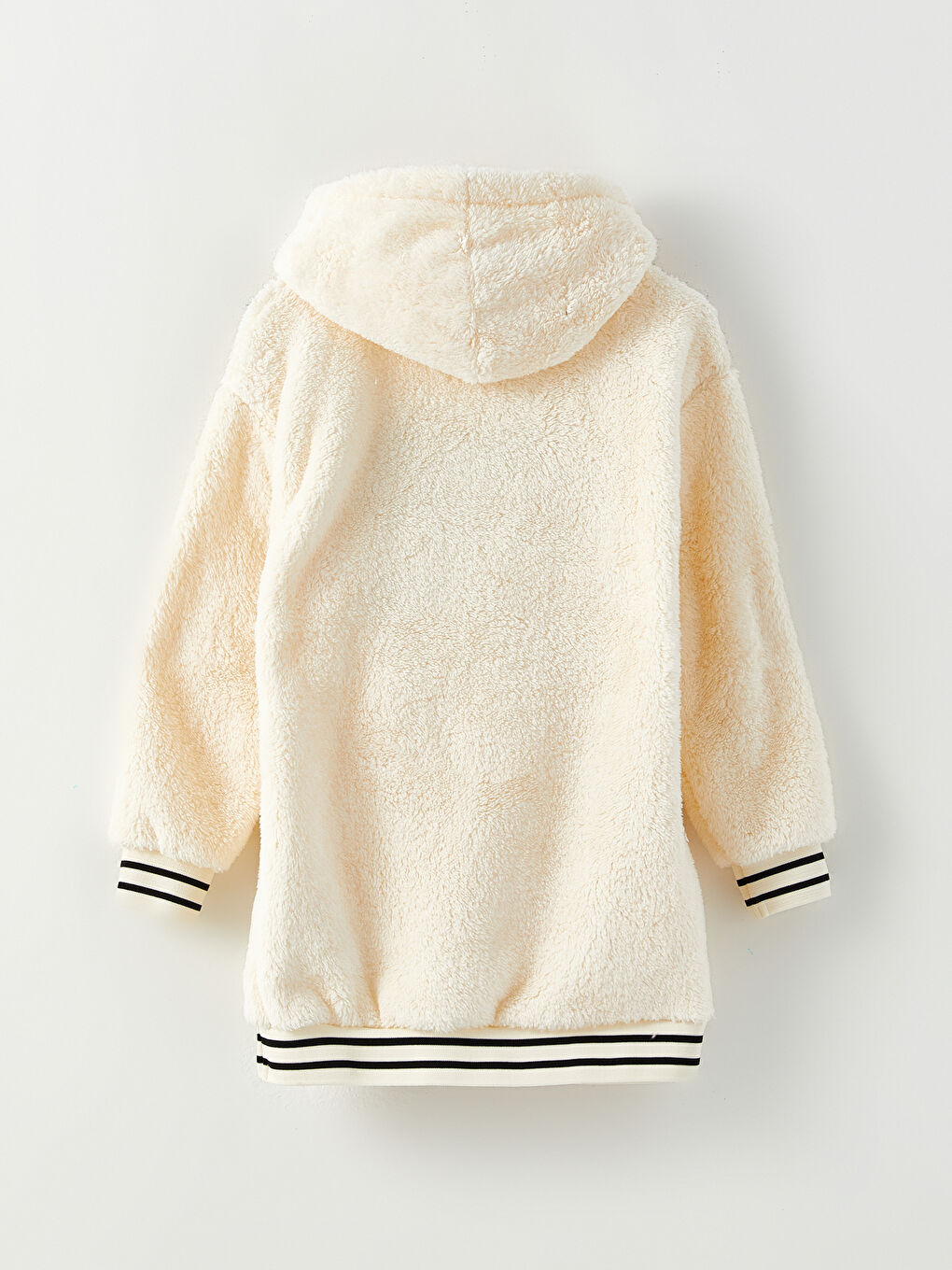 Tunică de Pluș pentru Fete cu Glugă Brodată Chip'n Dale cu Mânecă Lungă-1