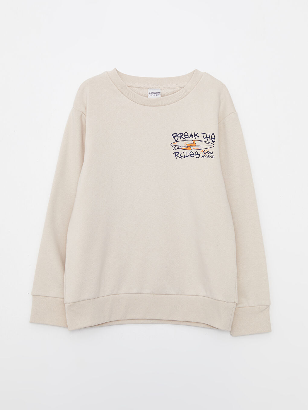 Crew Neck Printed Long Sleeve Boys' Sweatshirt and Tracksuit Bottoms-1