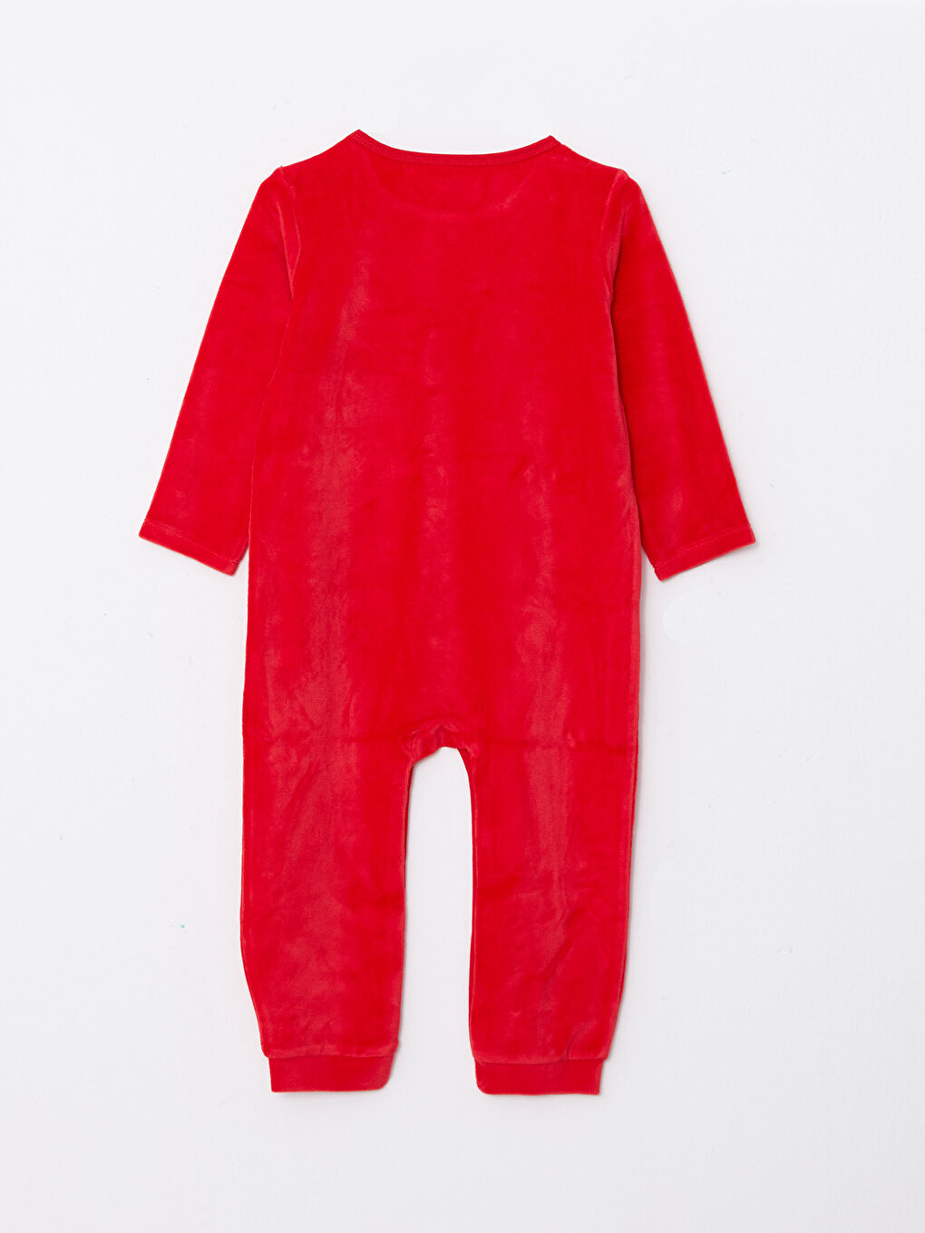 Kırmızı Bisiklet Yaka Uzun Kollu Yılbaşı Temalı Erkek Bebek Tulum-3