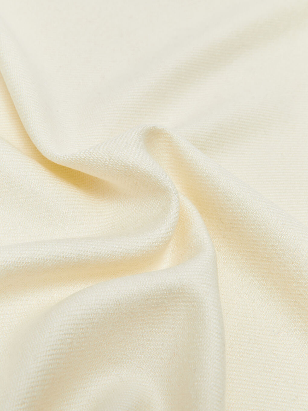 Ekru Düz Püsküllü Kadın Atkı-5