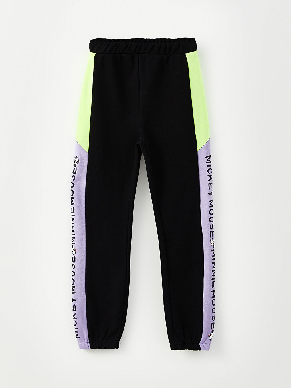 LCW Kids Crew Neck Minnie and Mickey Mouse Printed Long Sleeve Girls' Sweatshirt and Tracksuit Bottoms -W2BQ74Z4-R9J