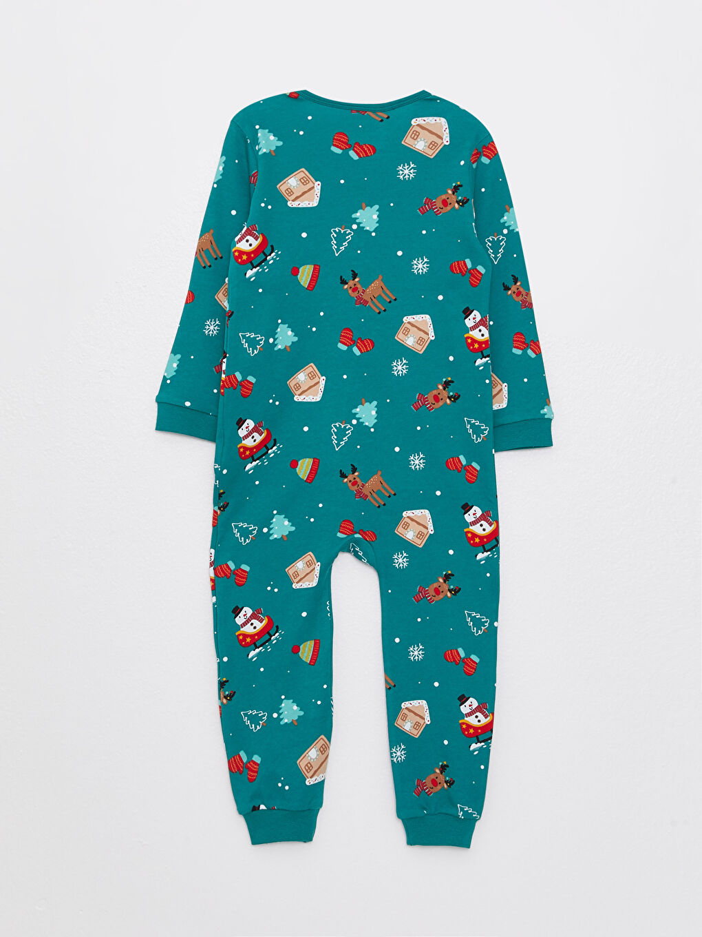 Crew Neck Long Sleeve New Year Themed Baby Boy Jumpsuit-1
