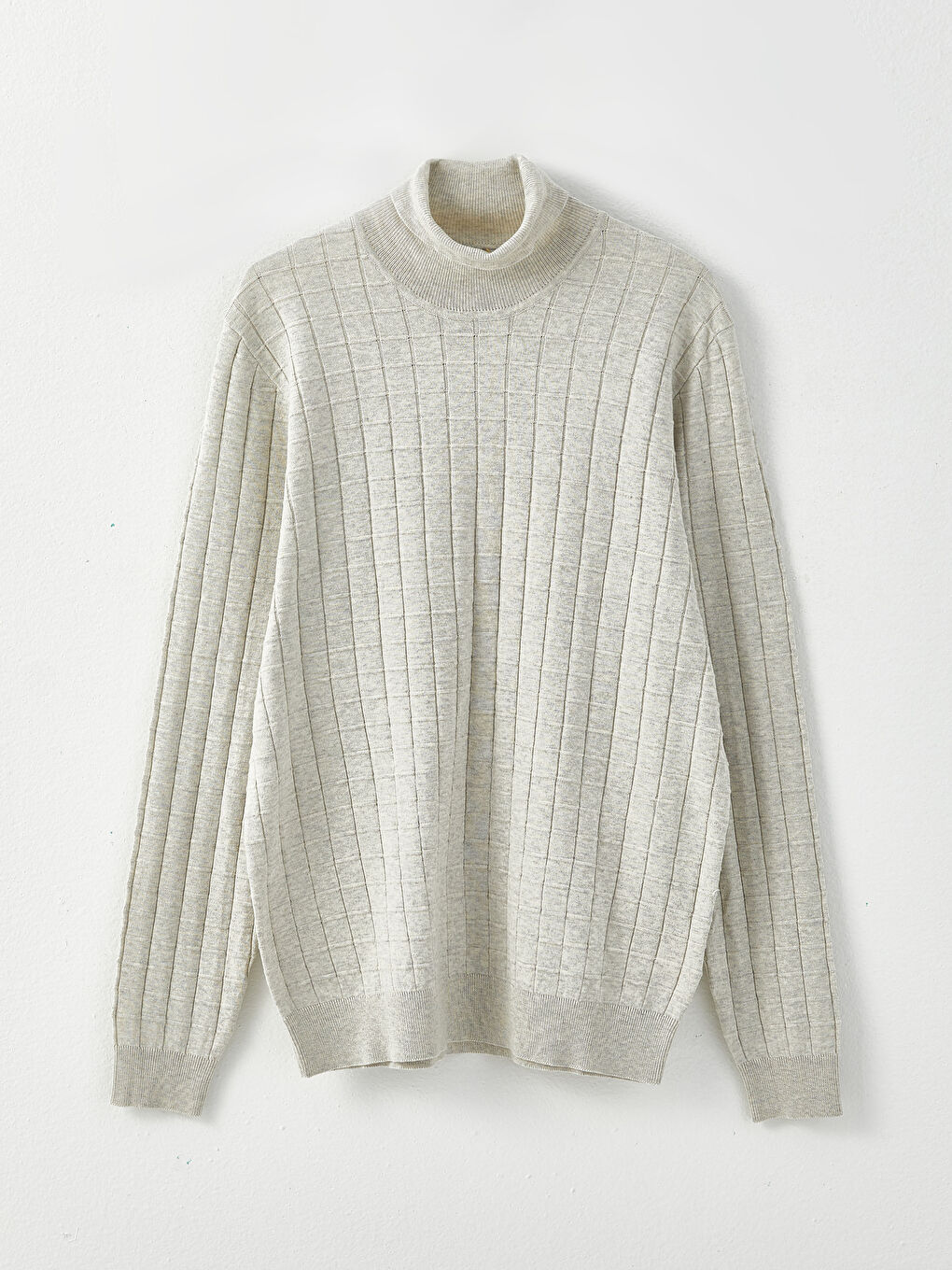 Turtleneck Long Sleeve Men's Knitwear Sweater-5