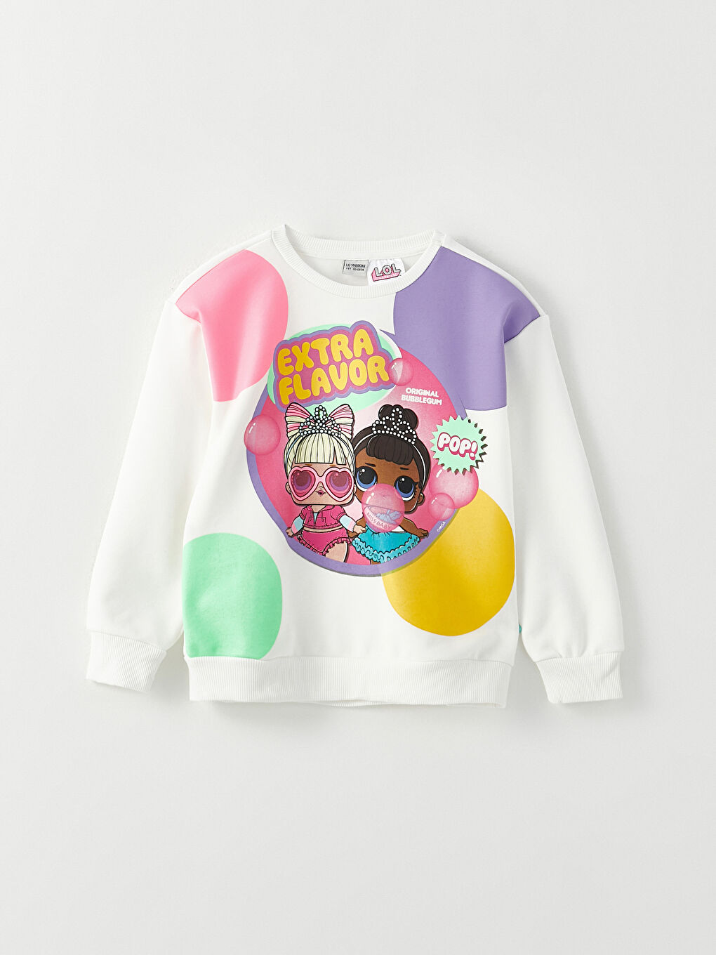 LC Waikiki Crew Neck LOL Surprise OMG Licensed Long Sleeve Girl Sweatshirt -W2BQ91Z4-R9J