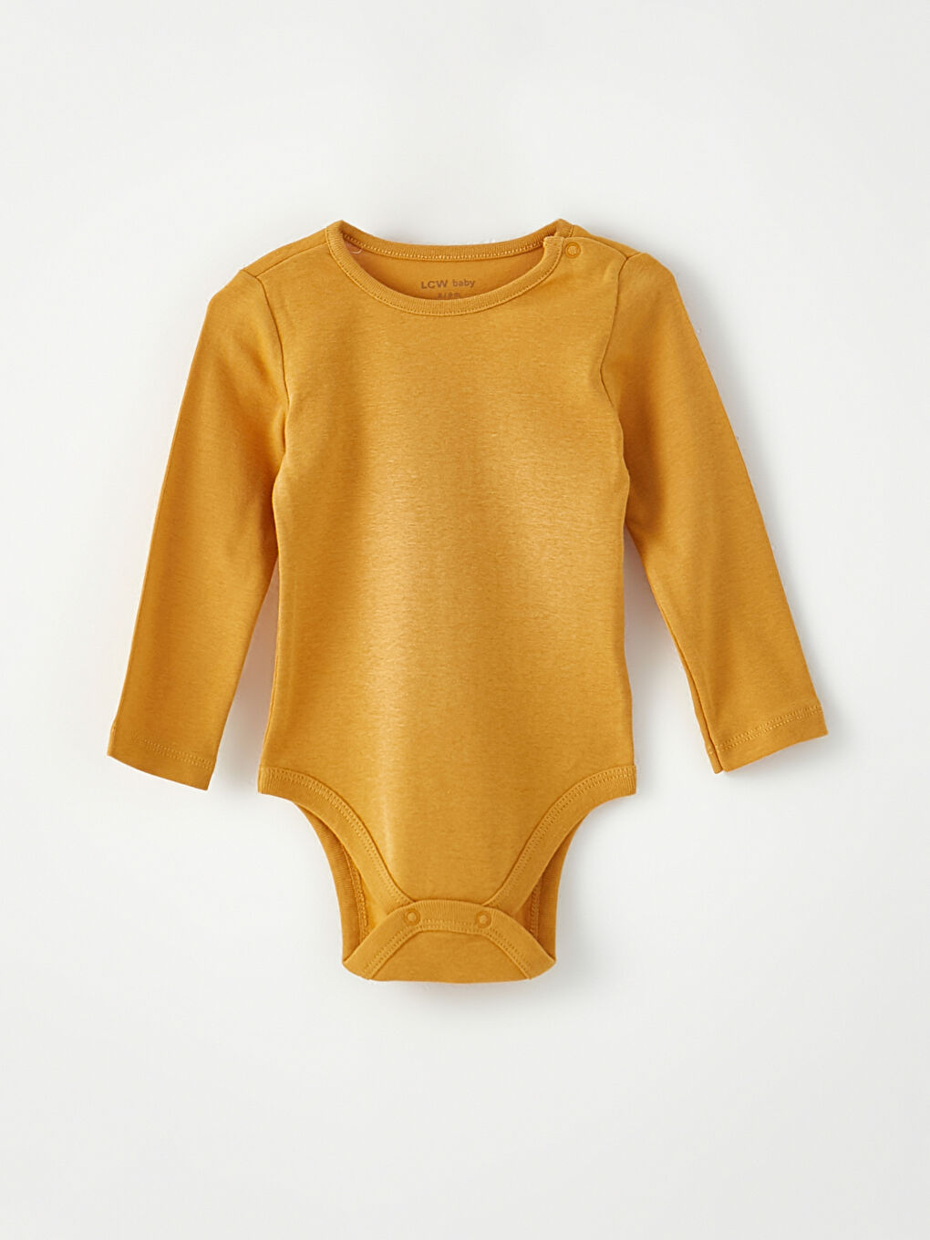 Sarı Bisiklet Yaka Uzun Kollu Basic Kız Bebek Çıtçıtlı Body 5'li-1