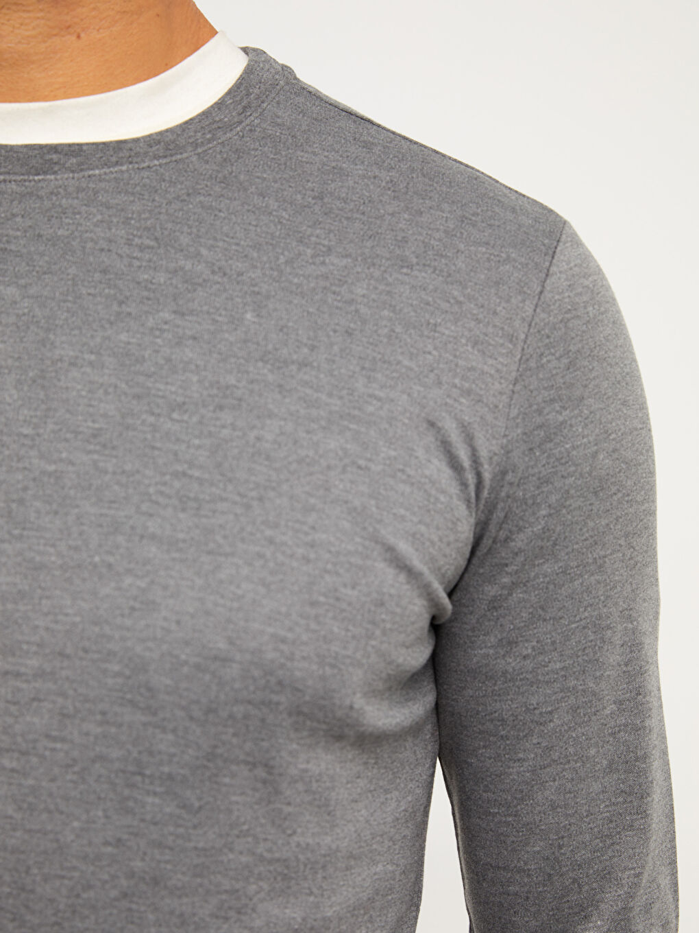 Crew Neck Long Sleeve Men's T-Shirt-2