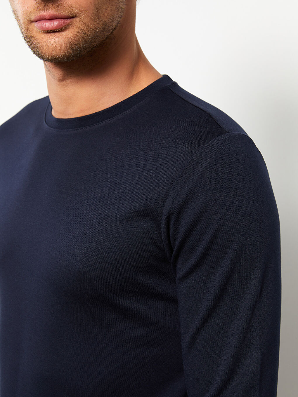 Crew Neck Long Sleeve Men's T-Shirt-3
