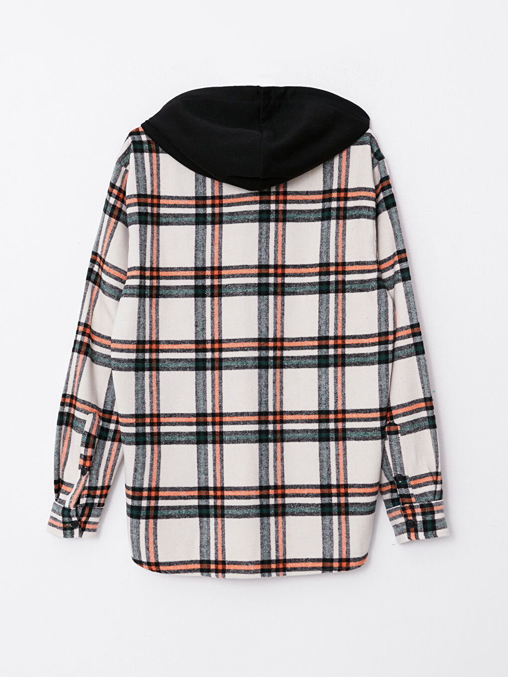 Turuncu Regular Fit Uzun Kollu Ekose Erkek Oduncu Gömlek Ceket-6