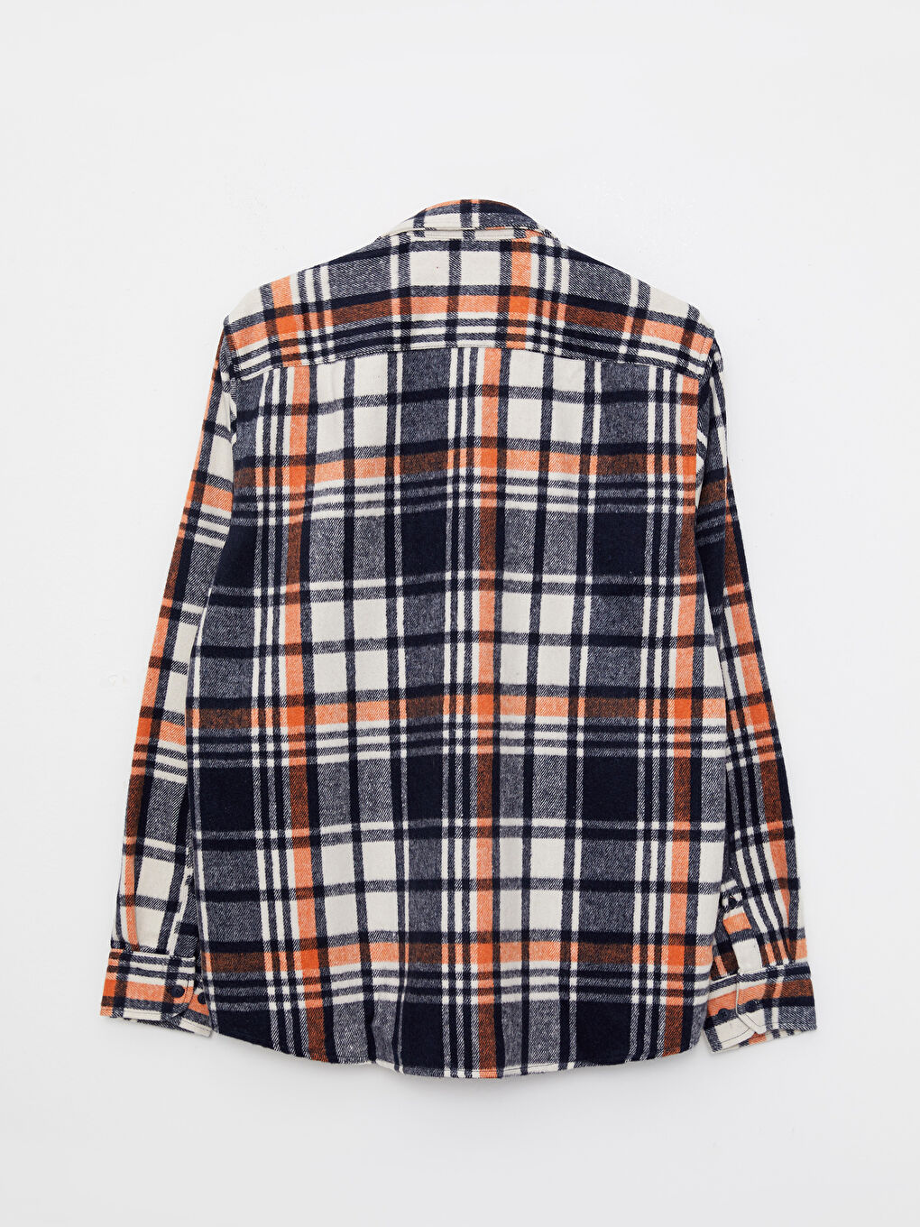 Chemise en flanelle à carreaux à manches longues coupe régulière pour hommes-6