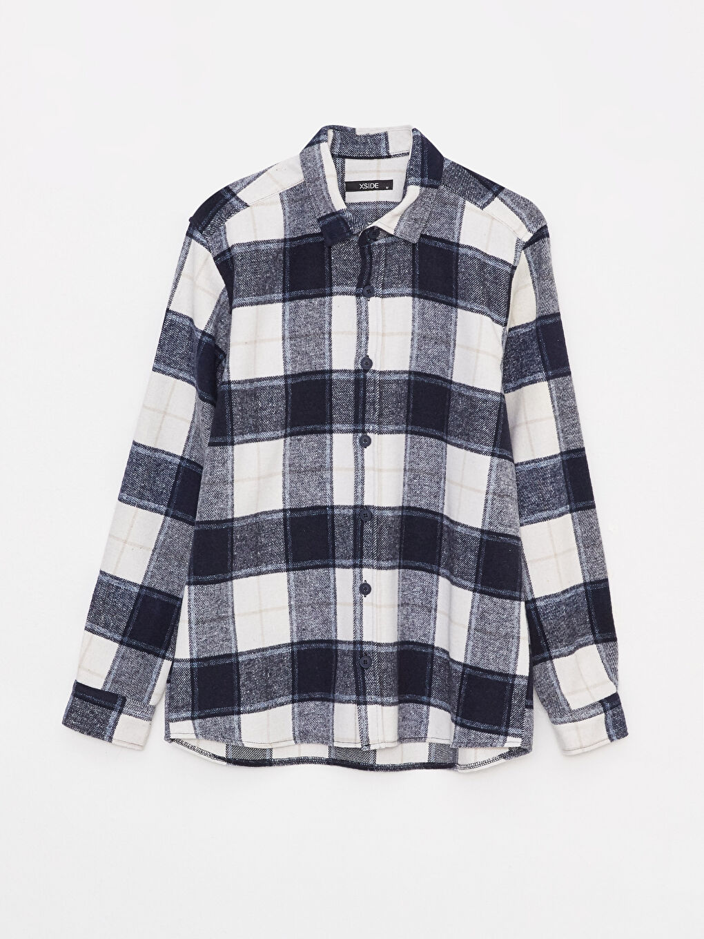 Regular Fit Long Sleeve Plaid Men's Flannel Shirt Jacket -W2BR40Z8-LN6